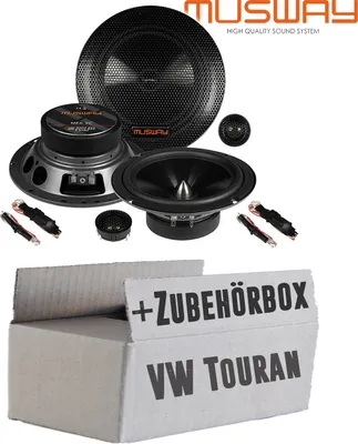 Produktbild von Lautsprecher Boxen Musway ME6.2C - 16,5cm System Auto Einbauzubehör - Einbauset passend für VW Touran 1 Front - justSOUND