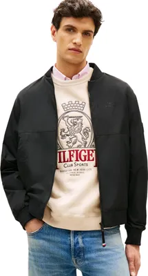 Produktbild von Tommy Hilfiger Herren Bomberjacke Branded Wasserabweisend, Schwarz (Black), XXL