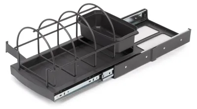 Productafbeelding van emuca accessoirehouder voor keukens, inclusief geleider voor automatische uittrekking / dispenser voor schoonmaakmiddelen