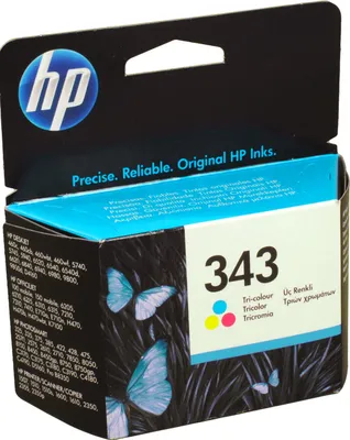 Produktbild von HP 343 Cyan/Magenta/Gelb Original Tintenpatrone, Standardertrag, Cyan, Magenta, Gelb, Tinte auf Farbstoffbasis, 1 Stück(e), 330 Seiten