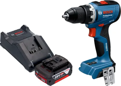 Image de Bosch GSR 18V-65 Professional Perceuse-visseuse sans fil 18 V 63 Nm Brushless + 1x batterie 5,0 Ah + chargeur