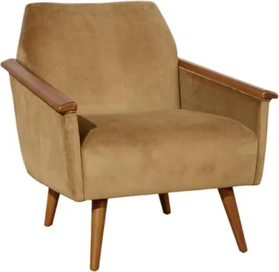 Produktbild von Sander Vintage-Sessel aus Samtstoff und Massivholz