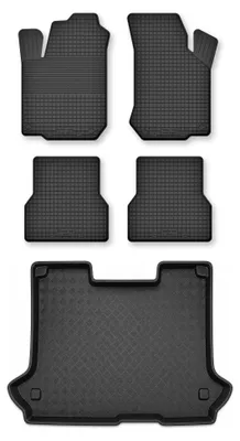 Immagine prodotto di Tappetini a vasca + bagagliaio per Fiat Doblo I 2002-2009 5 pezzi
