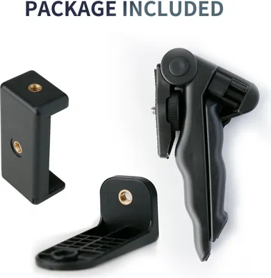 Immagine prodotto di stabilizzatore da tavolo a treppiede regolabile a 360° per telefono cellulare GoPro nero