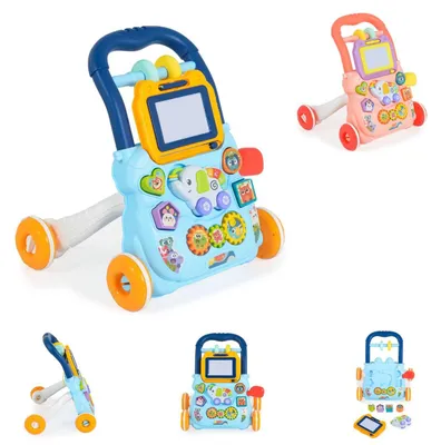 Produktbild von Moni Lauflernwagen Elefant, Formsortierer, Maltafel, Musikfunktion, ab 12 Monate blau