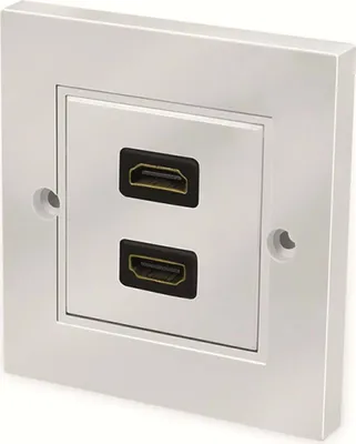 Image de LOGILINK Plaque murale HDMI avec coupleur HDMI F/F, 2 ports, blanc
