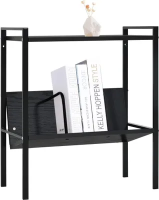 Obrázok produktu pre vidaXL Regál na knihy 2 police čierny 52x28x59 cm Drevo