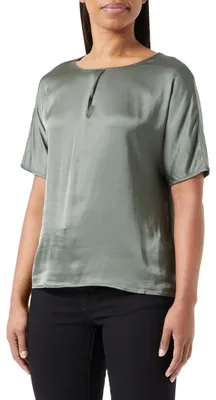 Productafbeelding van GERRY WEBER dames T-shirt, model 977003-35011, kleur: olijfgroen, maat: 34