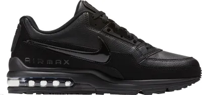 A studio shot of a black Nike Air Max LTD 3 sneaker.