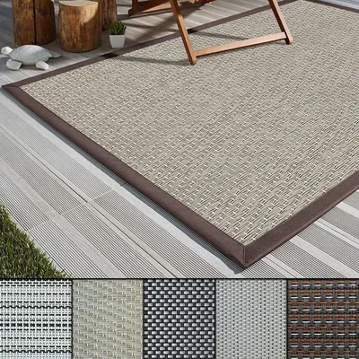 Obrázek produktu pro Venkovní koberec s okrajem z plastu odolný proti povětrnostním vlivům a protiskluzový Verona 200x290 cm