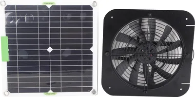Obrázek produktu pro 100W 18V solární panel poháněný výfukový ventilátor 13,5 palce solární půdní ventilátor pro Pet House Chicken Coop RV skleník