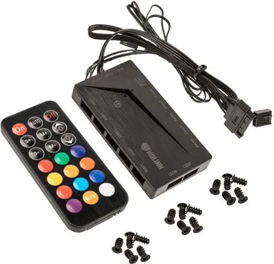 Immagine prodotto di Kit di ventole PWM ad alte prestazioni Kolink Umbra X 3 x 120 mm ARGB, nero