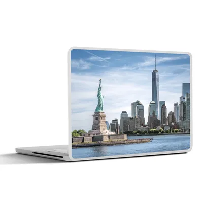 Produktbild von MuchoWow® Laptop Aufkleber Sticker Cover New York - Freiheitsstatue - Wasser 40x30 cm - Laptop Dekoration - Selbstklebend