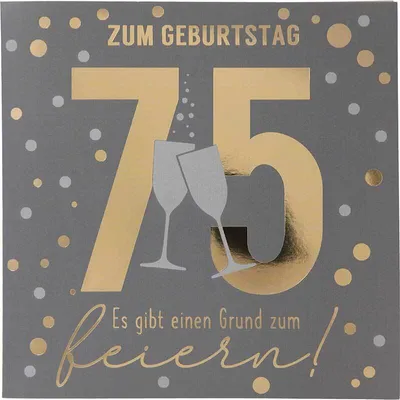 Produktbild von Depesche Zahlenkarten mit Musik quadtratisch : Zum Geburtstag 75 Es gibt einen Grund... Zahlenkarten mit Musik, quadratisch: Zum Geburtstag 75 Es gibt einen Grund...