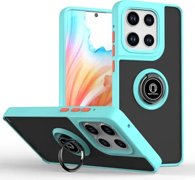 Immagine prodotto di Custodia per Motorola Moto G Stylus 5G 2025 traslucida opaca in TPU con supporto ad anello e supporto Blu
