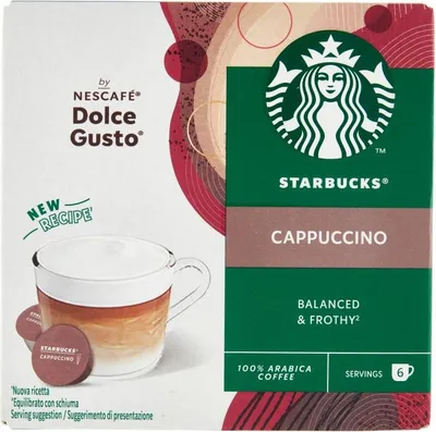 Produktbild von Dolce Gusto Cappuccino 120g Kapsel Kaffee (12 Kapseln) - Starbucks