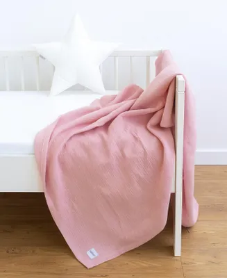 Produktbild von 150 x 200 cm ROSA MUSSELIN Europäische Baumwolle Kühlende Decke Tuch Sommerdecke Wickeldecke Mullwindel Strandtuch für Baby Kinder Erwachsene