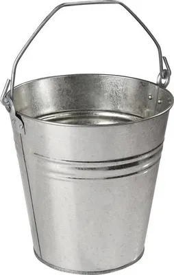 Produktbild von Eimer 12,5l Stahlblech,verz.silber D.300mm H.300mm