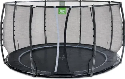 Produktbild von EXIT Dynamic Trampolin ø427cm, mit Sicherheitsnetz, Bodentrampolin, Rund, für Kinder, Schwarz