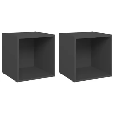 Obrázek produktu pro vidaXL TV skříňky 2 ks. Šedá 37x35x37 cm výrobek z odvozeného dřeva