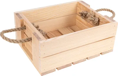 Image de Creative Deco Caisse en Bois Noel Naturel 25 x 19 x 10 cm - Boîte de Rangement
