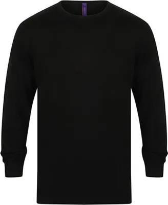 Produktbild von Henbury H725 | MenŽs Crew Neck Jumper - Farbe: Black - Größe: M
