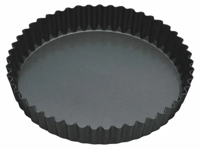 Quicheform 23 cm, antihaftbeschichtet, Kohlenstoffstahl, geriffelt