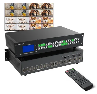 Produktbild von HDMI-Matrixschalter HDMI-Matrix Videoverteiler - 16 x 16 - 4K 30 Hz - Webinterface - RS232 und LAN