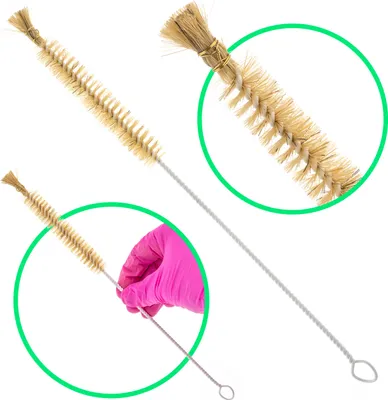 Produktbild von Bürste, Ladestock, weiche Borstenbürste für Reagenzgläser, Durchmesser 20 mm, mit Bürste