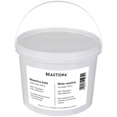 Obrázek produktu pro Beautiona bílá kosmetická vazelína 1 kg, 100% Petrolatum, bez parfemace