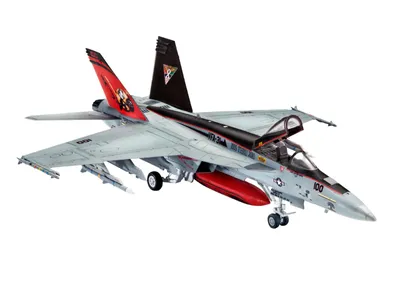 Productafbeelding van Revell F/A-18E Super Hornet, modelvliegtuig met vaste vleugels, modelbouwsset, schaal 1:144, F/A-18E Super Hornet, voor mannen, kunststof