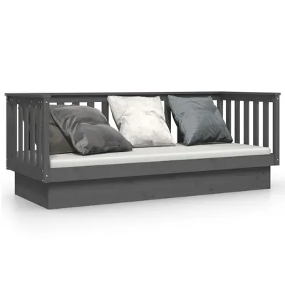 Obrázok produktu pre Denná posteľ sivá 75x190 cm borovicový masív