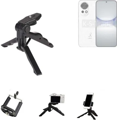 Produktbild von K-S-Trade Stativ Tisch-Ständer Dreibein Handy-Stativ Ständer kompatibel mit Huawei nova 12 Mini-Stativ Smartphone Tripod Handy-Stativ aus Plastik