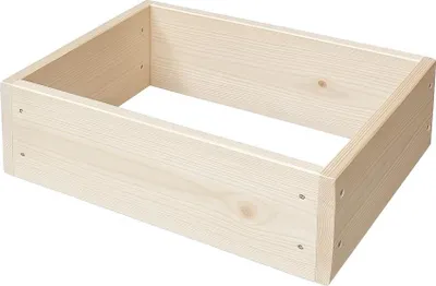 Image de HUKA, jardinière surélevée en bois. Dimensions : 60 x 80 x 21 cm