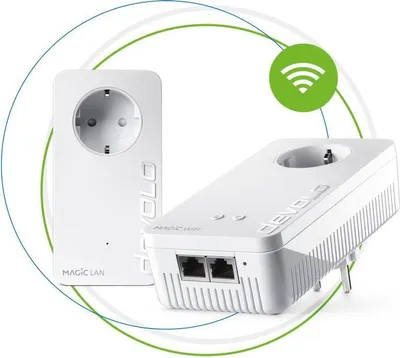 Produktbild von Devolo Magic 2 WiFi next Starter Kit 2400 Mbit/s Zabudované ethernetové pripojenie WLAN biela 2 ks