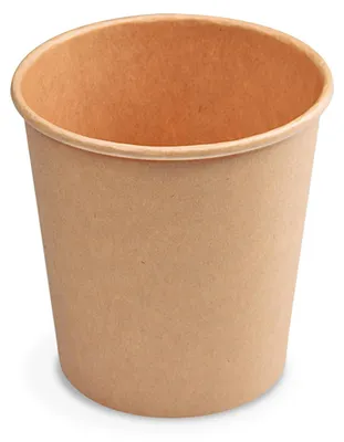 Produktbild von 100x Heiß- und Kaltgetränkebecher Pappbecher braun 150ml 200ml 'S' Ø 73mm