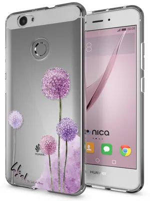 Obrázek produktu pro Pouzdro na mobilní telefon Huawei Nova od NALIA, silikonový kryt s motivem vzoru TPU ochrana Dandelion Pink
