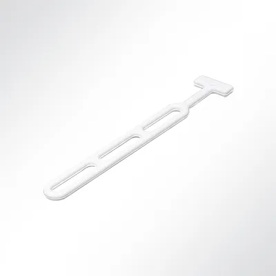 Produktbild von Lysel® Verstellbare Gummistroppe, (L) 280mm in weiß (10 Stück)