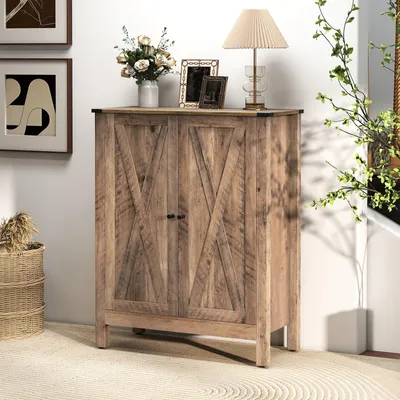 Image de Armoire à chaussures - Rangement à chaussures - Meuble de rangement pour chaussures - Meuble d'entrée - Armoire de rangement - 6 étagères avec portes