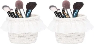 Produktbild von Makeup Brushes Organizer - Weiss - für Schminktisch Schlafzimmer Badezimmer