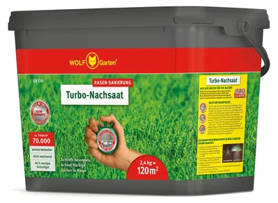 Immagine prodotto di WOLF-Garten® 3826052 WOLF-Garten® Turbo-Nachsaat LR 120 Rasensamen 2,4 kg