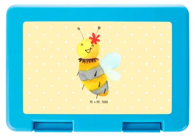 Produktbild von Mr. & Mrs. Panda Bento Box Biene Blume - Gelb Pastell - Geschenk, Snackbox, Essensbox, Bentobox, Lunchbox, Vorratsbehälter