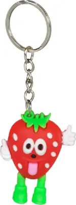 Produktbild von Schlüsselanhänger Mini Erdbeere Anhänger 4 cm 3D Geschenk Cartoon Schlüsselanhänger Silikon Schlüsselanhänger für Handyhülle Charme Rucksack Geschenk