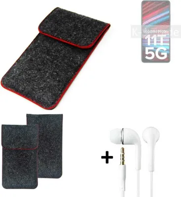 Produktbild von K-S-Trade Handy Schutz Hülle kompatibel mit Xiaomi Redmi Note 11T 5G Schutzhülle Handyhülle Filztasche Pouch Tasche Case Sleeve Filzhülle