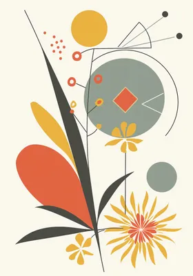 Image de Poster 70 x 100 cm Jardin géométrique