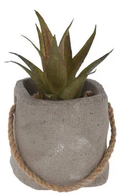Produktbild von Kunstpflanze mit Blumentopf in Beton-Optik, Ø 8 cm