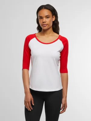 Immagine prodotto di Build Your Brand - Maglietta raglan a 3/4 a contrasto da donna