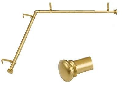 Productafbeelding van TONIAL gordijnstangen voor hoekramen, 81,3–218,4 cm. Middenstang voor ramen, 5