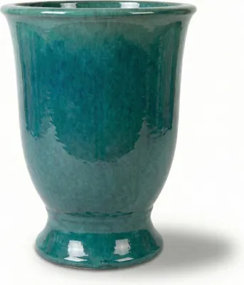 Produktbild von Provencelia Keramik Pflanzkübel Arthur Aqua, Ø42 x H52 cm, frostbeständig, handgefertigt, glasiert, Outdoor, Garten, Terrasse, winterfest