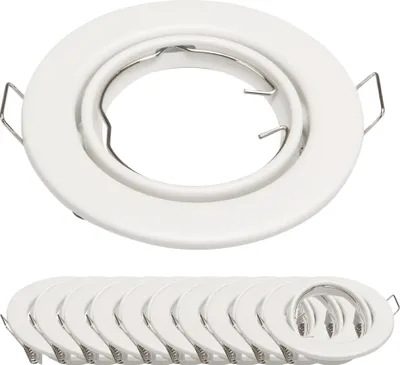 Produktbild von 10x Einbaurahmen Mattweiß 6101-A-MW Ø65 mm für Leuchtmittel GU10 | MR16 IP20